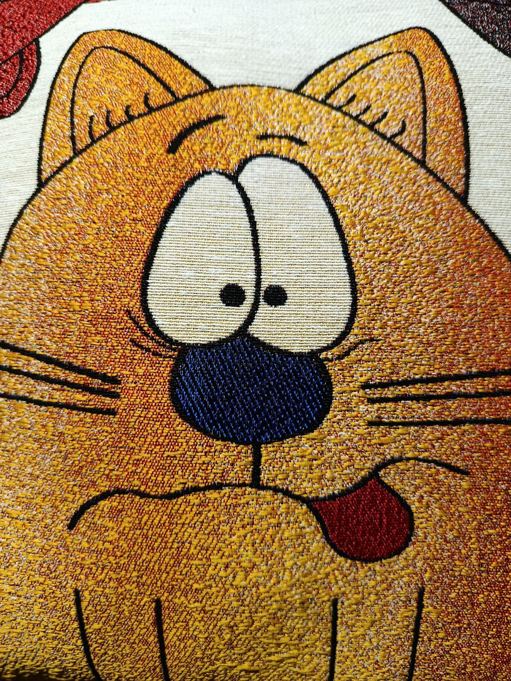 Cartoon Cat Gobelin Cushion Cover: Playful Home Decor (40x40cm)