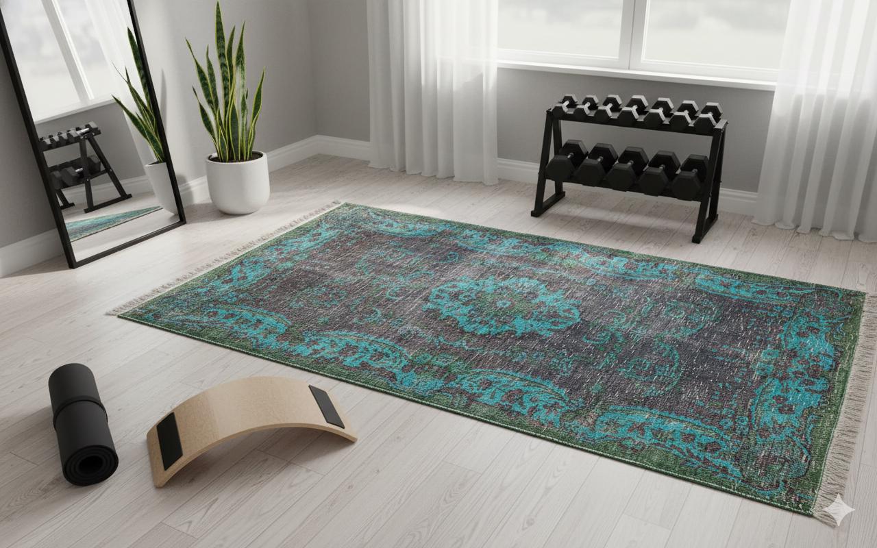 Vintage Turkish Wool Rug (5.2x8.3 ft): Handmade Anatolian Area Rug
