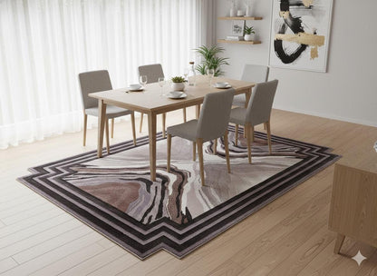 Custom Hand-Tufted Viscose Rug: Contemporary Beige Design