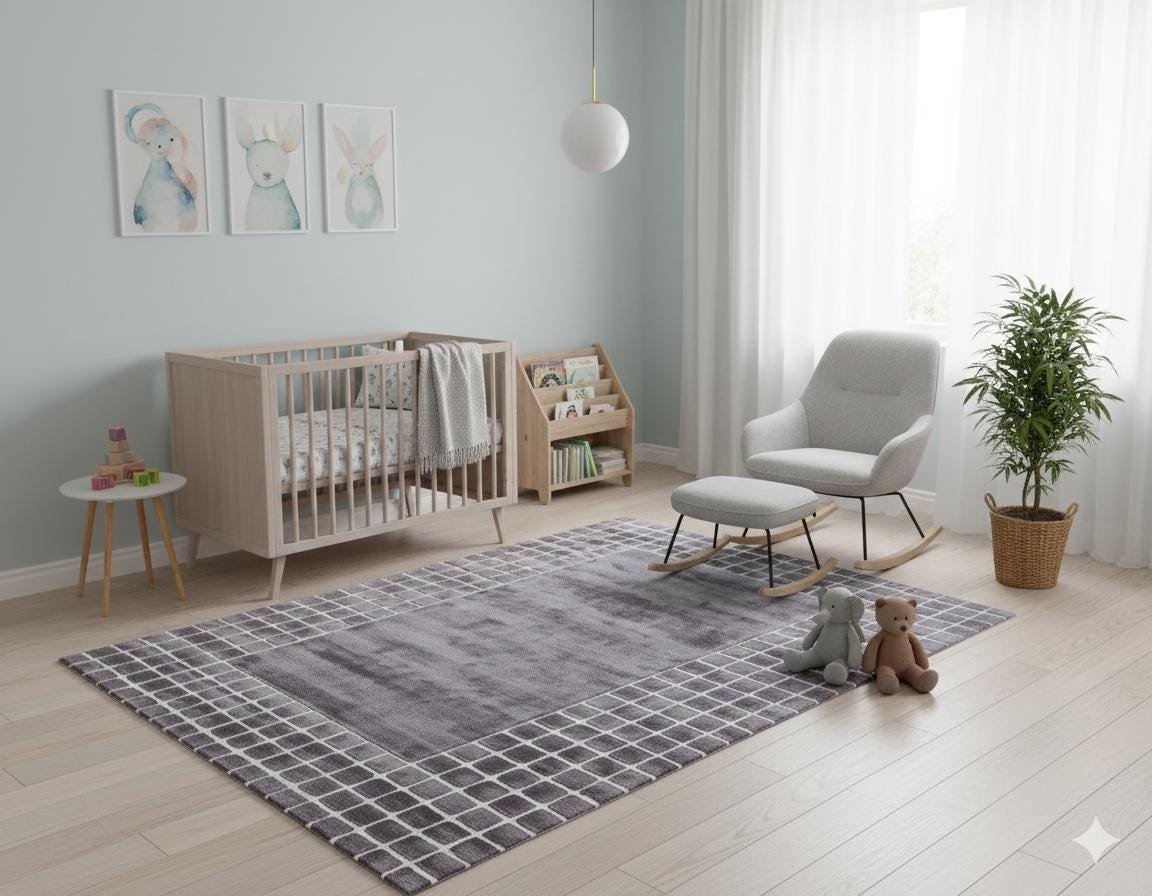 Custom Hand-Tufted Viscose Rug: Contemporary Gray Design
