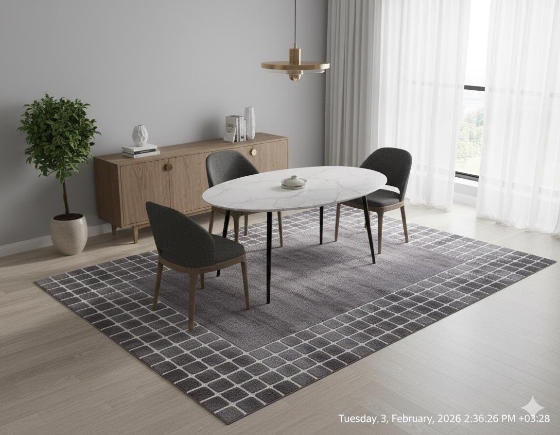 Custom Hand-Tufted Viscose Rug: Contemporary Gray Design