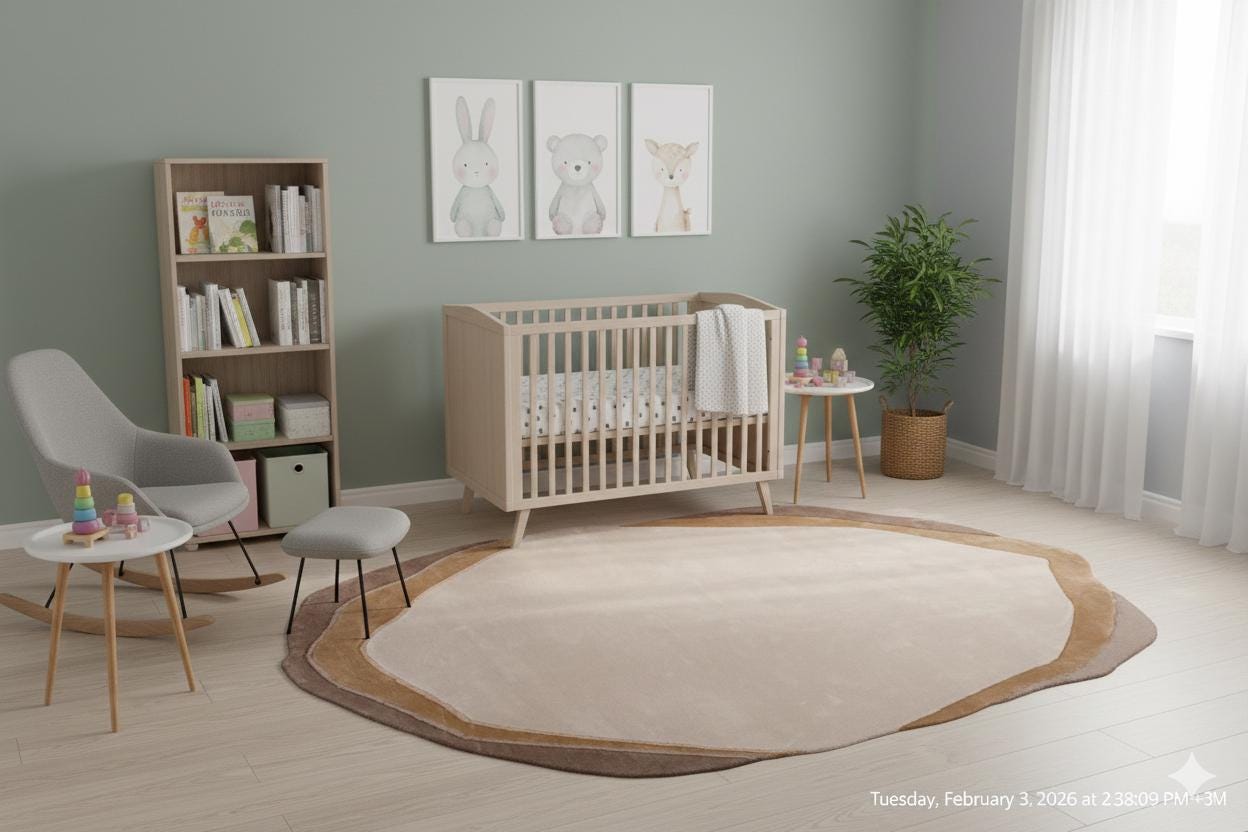 Custom Hand-Tufted Viscose Rug: Contemporary Beige Design