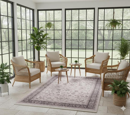 Beige Turkish Rug – Soft Vintage washable Area Carpet
