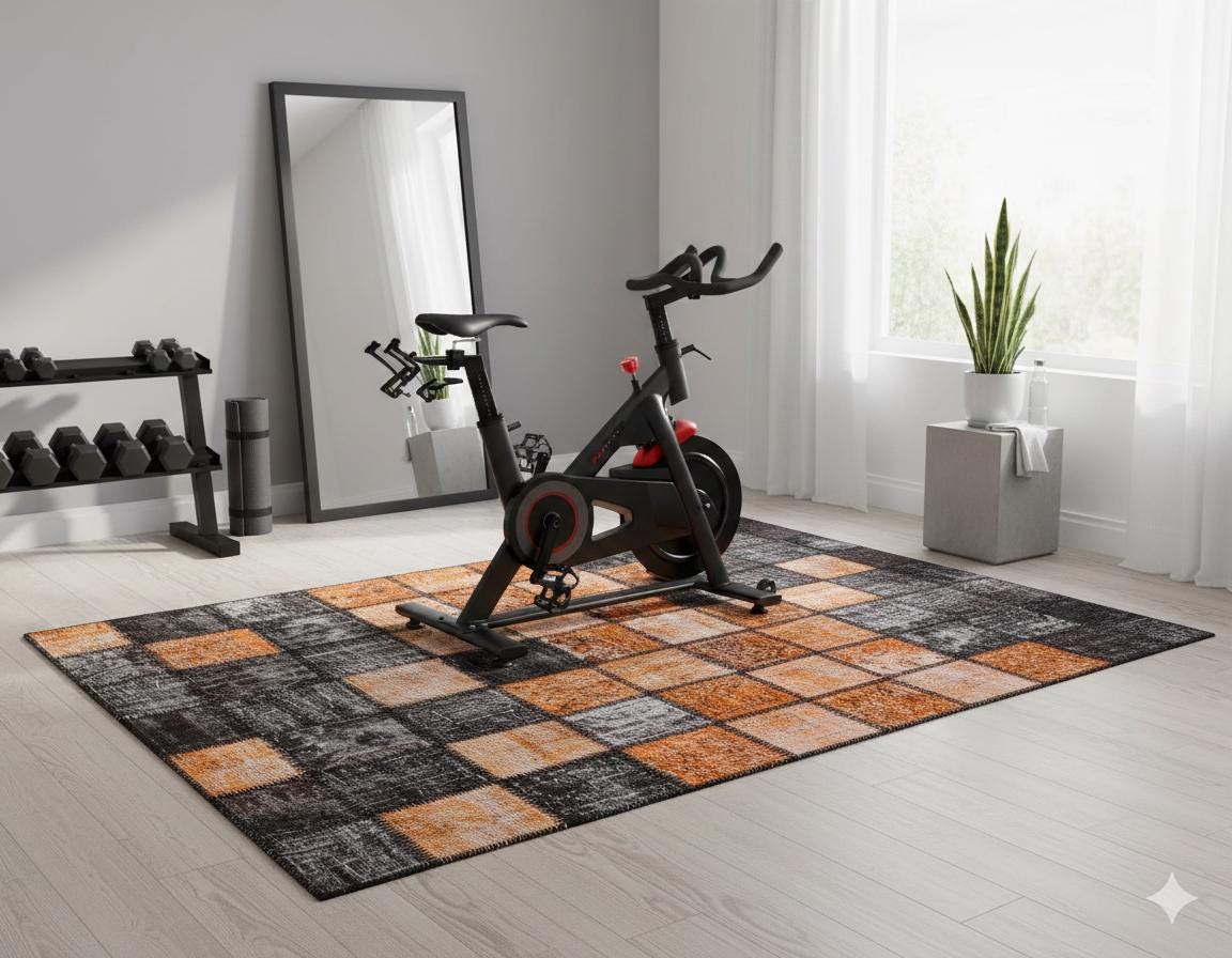 Handmade Patchwork Turkish Rug: Bohemian Wool Area Rug (5.4x7.9 ft)