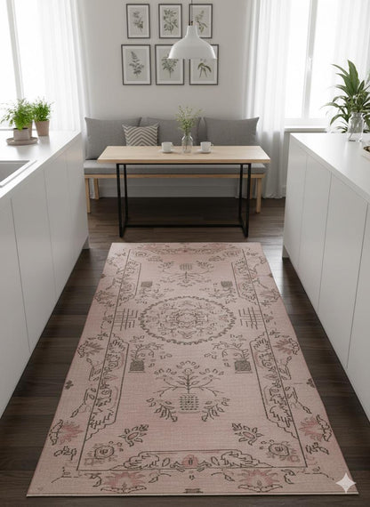 Vintage Turkish Wool Rug (4.8x9 ft): Handmade Anatolian Bohemian Area Rug