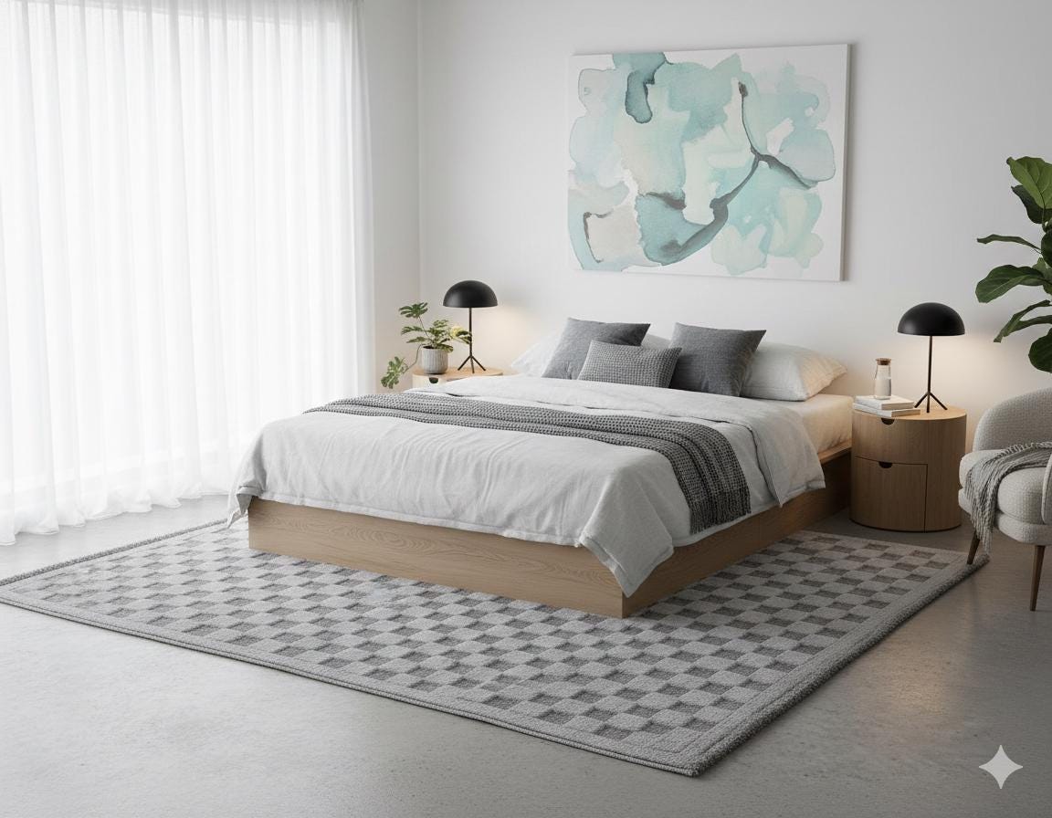 Contemporary Gray Basketweave Textured Area Rug – Modern Solid Neutral Carpet