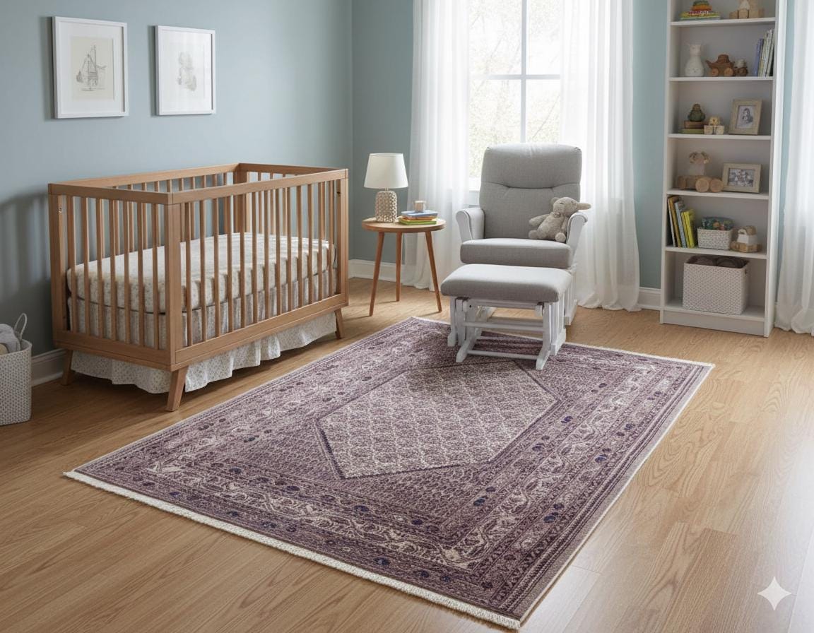 Beige Turkish Rug: Classic Medallion Anatolian Carpet
