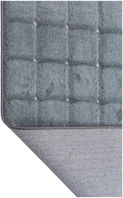 Gray Artificial Rabbit Fur Rug: Soft Plush Carpet