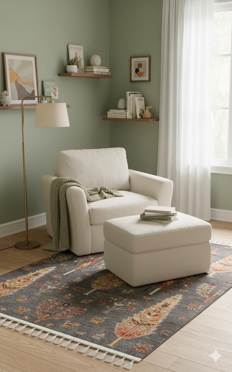 Gray Vintage Rug: Classic Washable Rug with Tassels