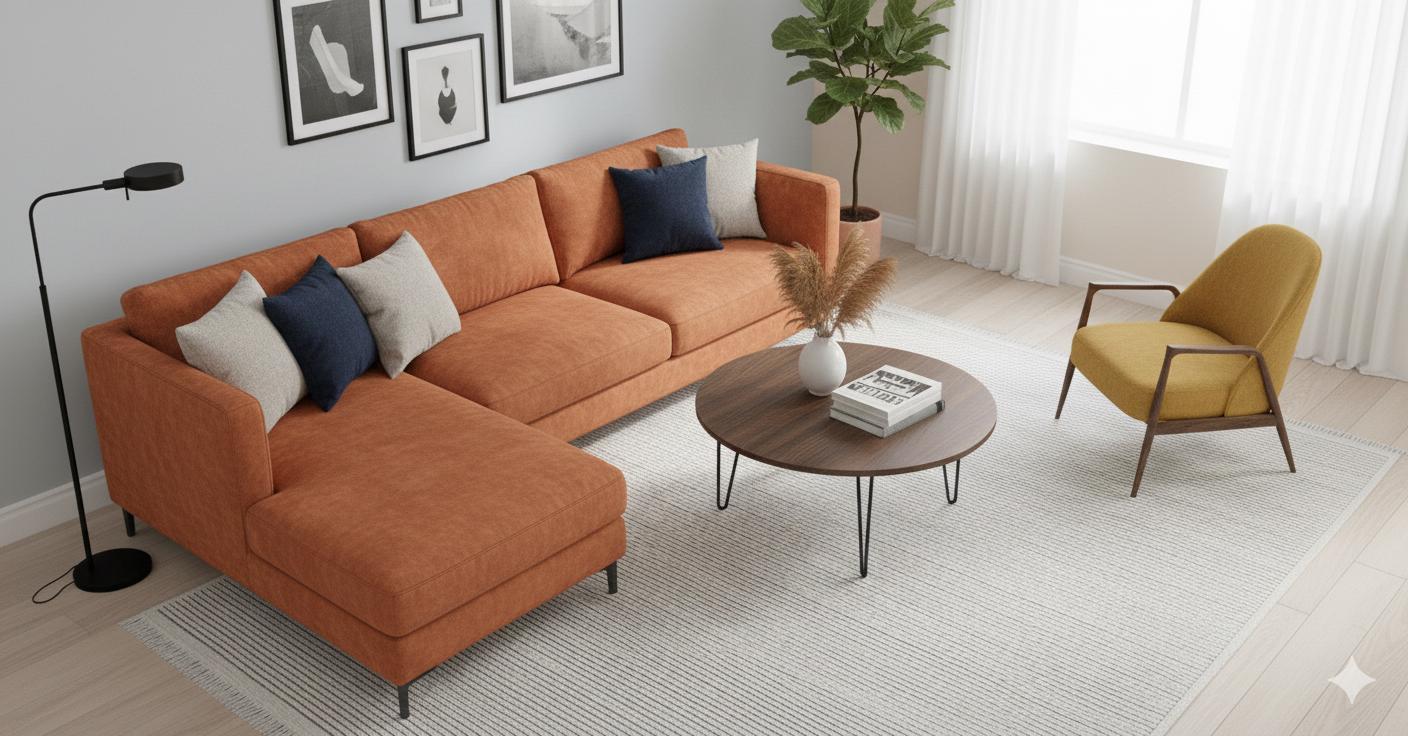 Modern Striped Area Rug – Light Gray, Black Fringe Cotton Carpet