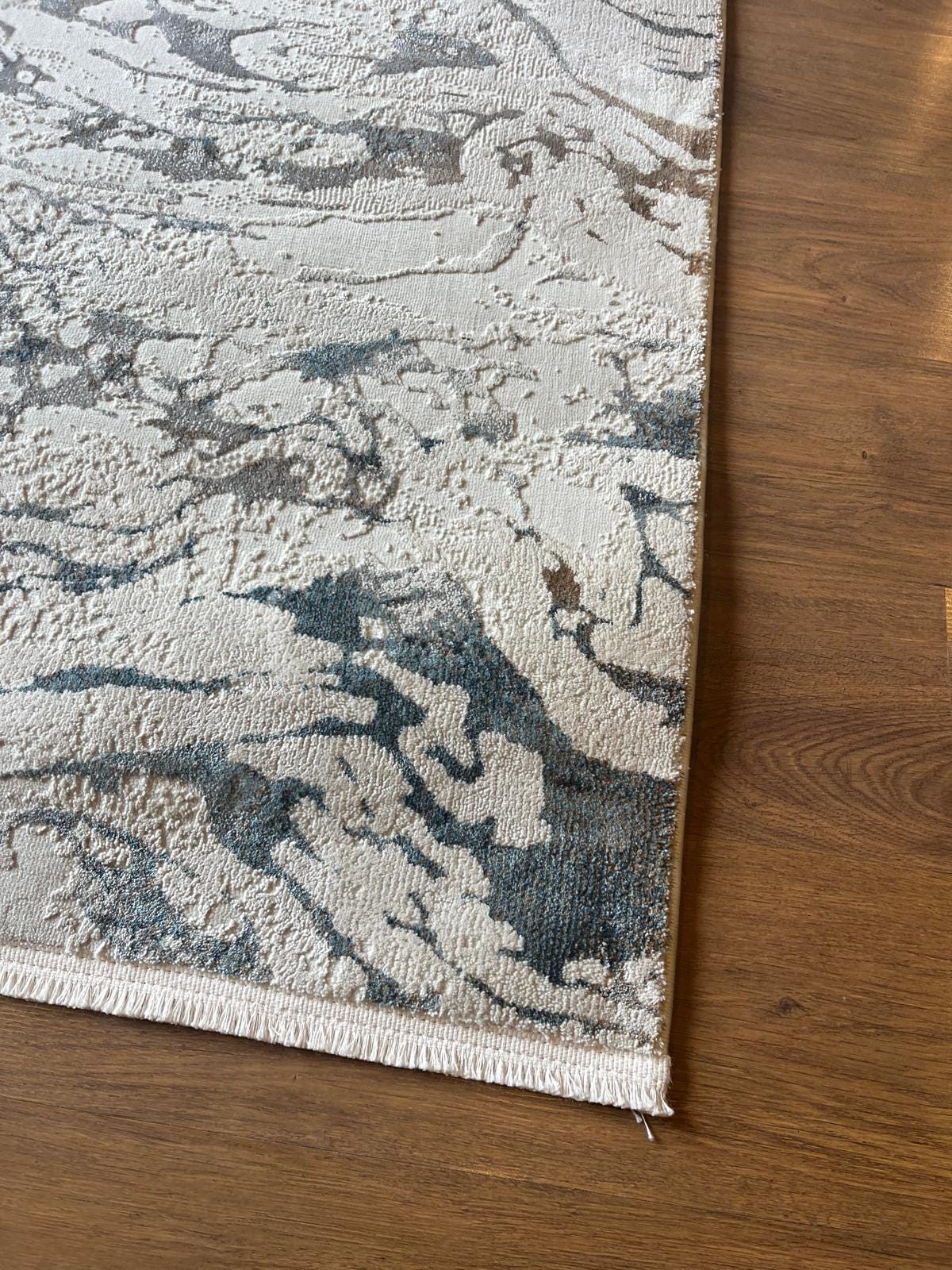 Abstract Swirl Area Rug, Fluid Art Marble Carpet, Soft Transitional Living Room Rug