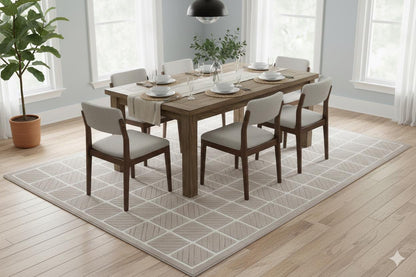 Hand Tufted Custom Rug: Contemporary Viscose Gray Rug