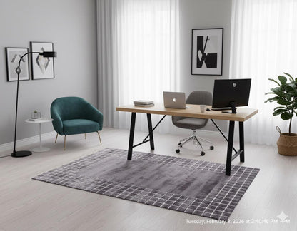 Custom Hand-Tufted Viscose Rug: Contemporary Gray Design