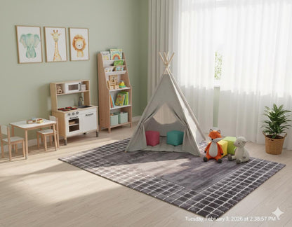 Custom Hand-Tufted Viscose Rug: Contemporary Gray Design