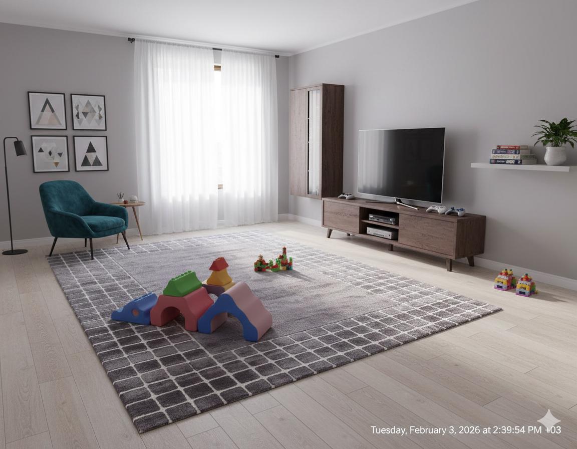 Custom Hand-Tufted Viscose Rug: Contemporary Gray Design