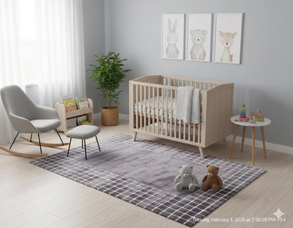 Custom Hand-Tufted Viscose Rug: Contemporary Gray Design