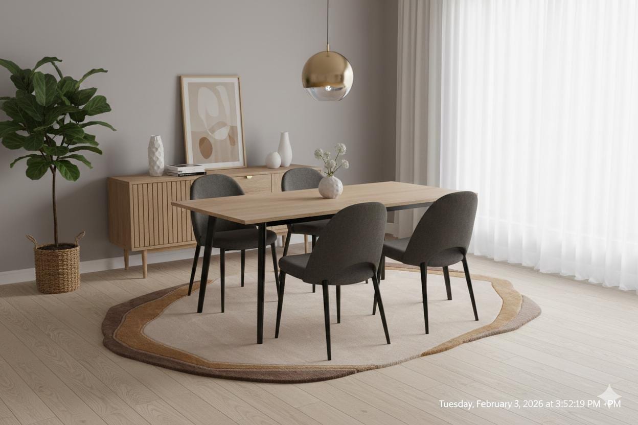 Custom Hand-Tufted Viscose Rug: Contemporary Beige Design