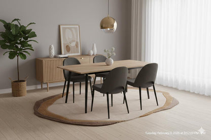Custom Hand-Tufted Viscose Rug: Contemporary Beige Design