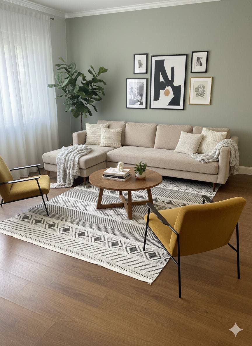 Modern Boho Tribal Area Rug – Black Cream Geometric Flatweave Carpet (160x230 cm)