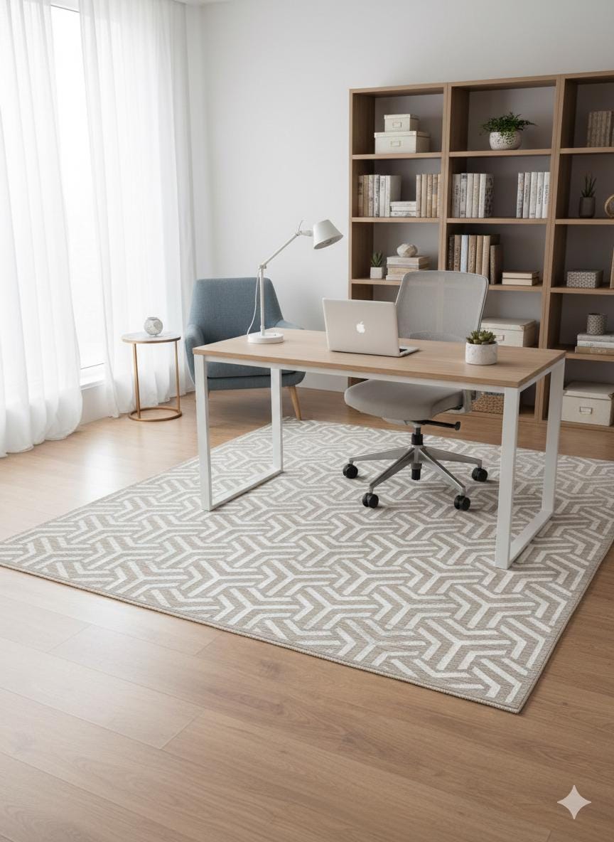 Modern Geometric Area Rug – Gray 3D Pattern Carpet, Floor Decor (160x230 cm)