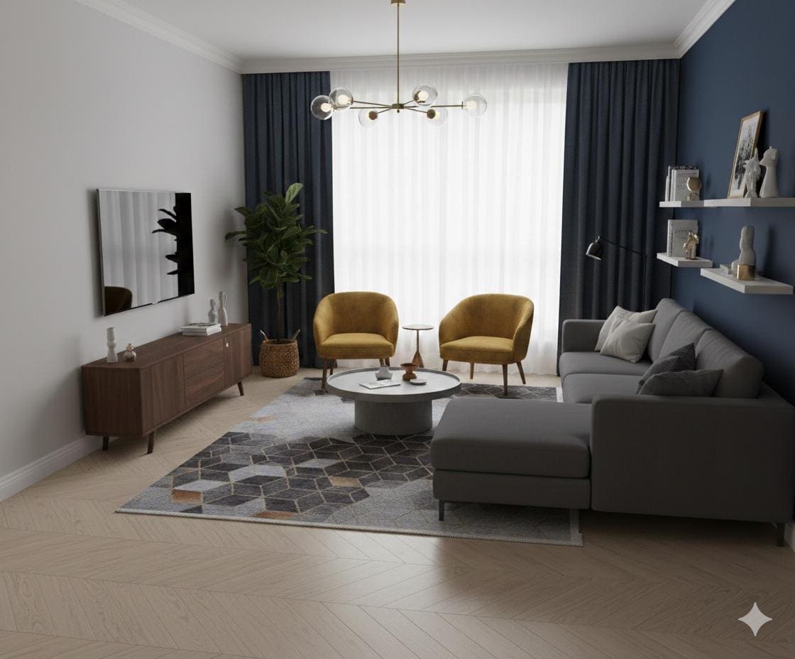 Modern Geometric Hexagon Rug, Gray Gold Contemporary Carpet, Washable Living Room Area Rug