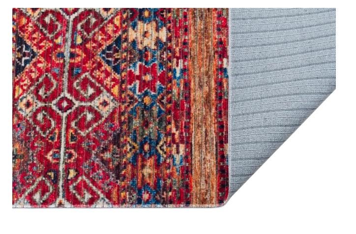 Red Turkish Style Area Rug: Red Vintage washable carpet
