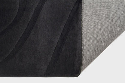 Black Soft Fur Rug: Soft Washable Plush Carpet