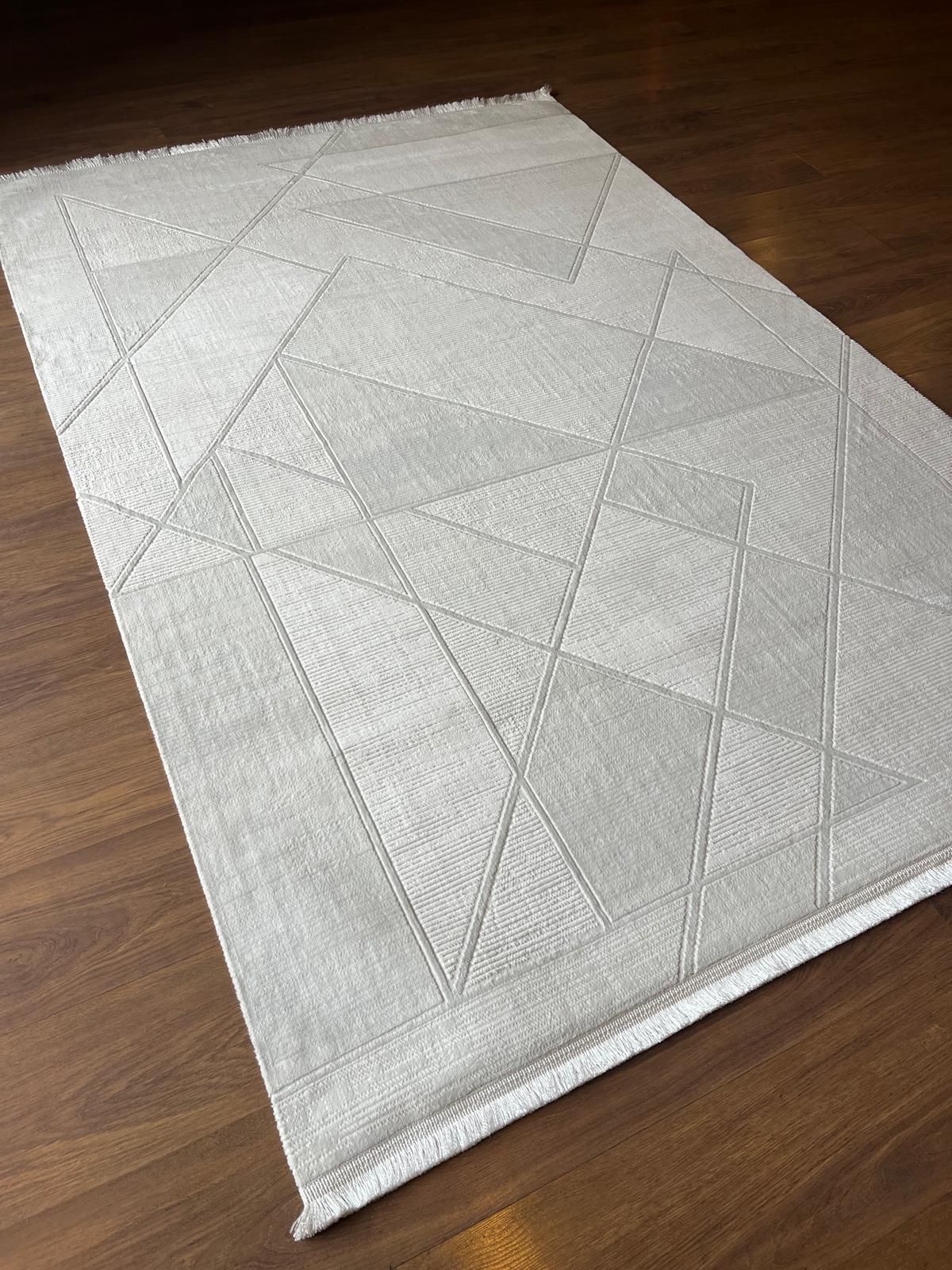 Contemporary Geometric Area Rug 160x230cm – Modern Minimalist Carpet for Living Room