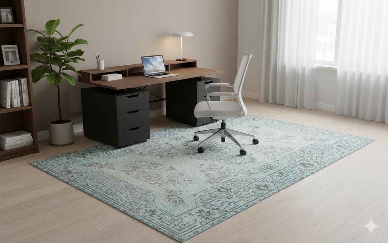Vintage Turkish Wool Rug (5.2x8.7 ft): Handmade Anatolian Design