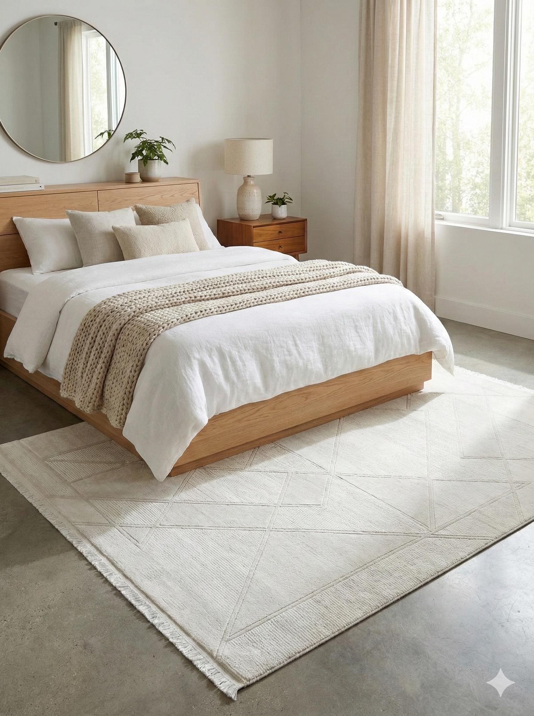 Contemporary Geometric Area Rug 160x230cm – Modern Minimalist Carpet for Living Room