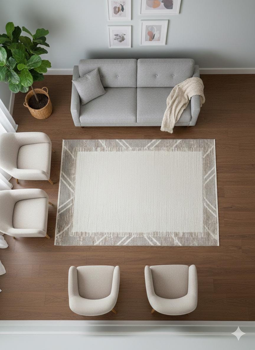 Modern Geometric Area Rug 160x230cm, Fine Contemporary Living Room Carpet