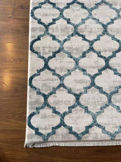Modern Geometric Area Rug 160x230cm, Fine Contemporary Living Room Carpet
