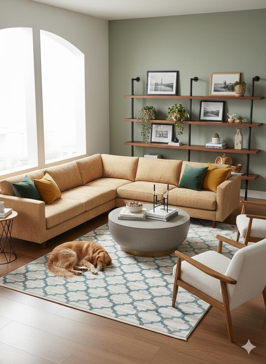 Modern Geometric Area Rug 160x230cm, Fine Contemporary Living Room Carpet