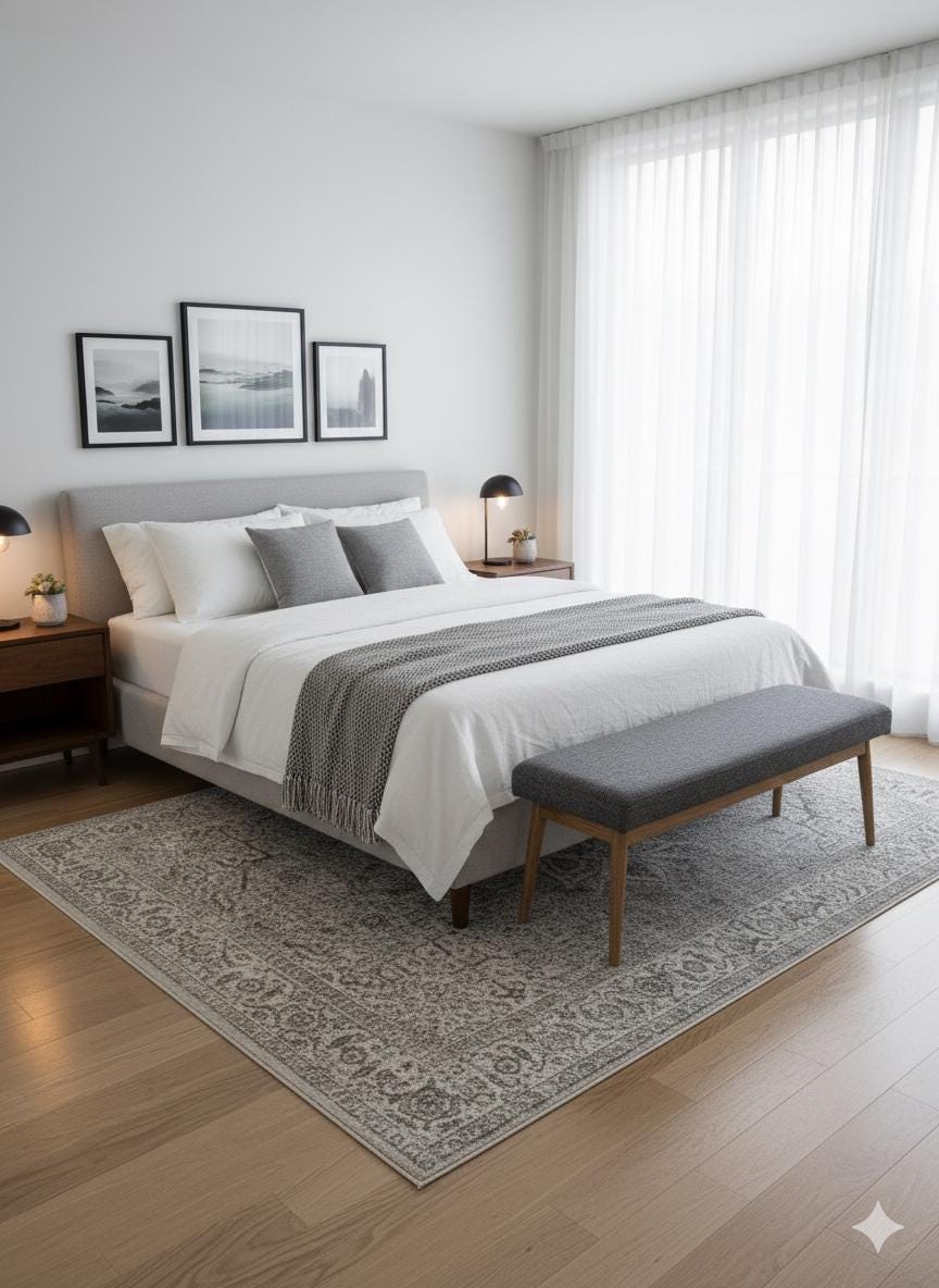 Modern Abstract Area Rug, 160x230 cm Contemporary Grey and Cream Fine Quality Carpet