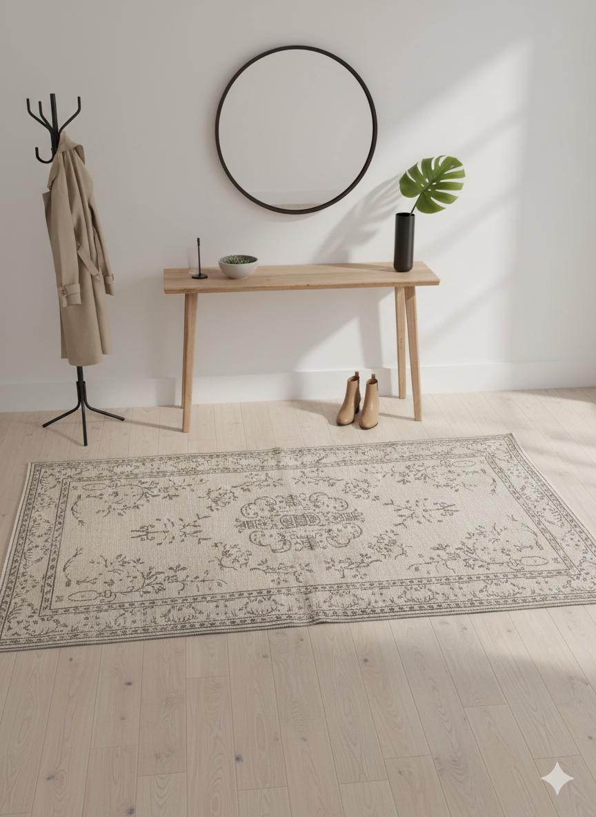 Vintage Turkish Wool Rug (4'x7')