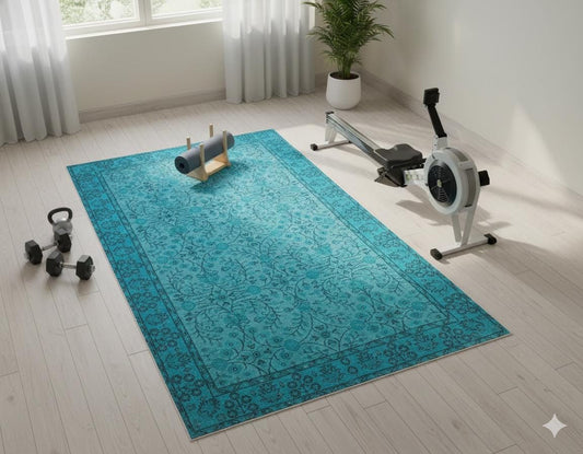 Vintage Turkish Wool Rug (5'3''x9'1''): Handmade Anatolian Area Rug