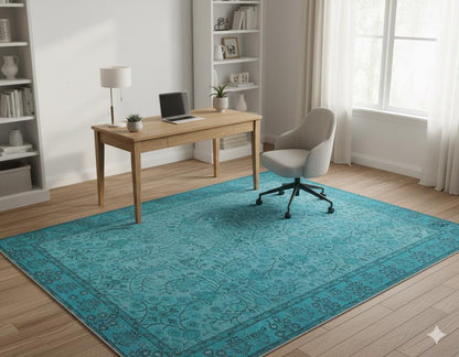 Vintage Turkish Wool Rug (5'3''x9'1''): Handmade Anatolian Area Rug