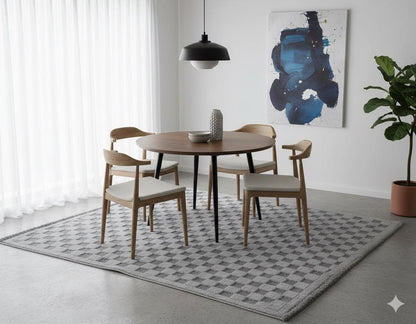 Contemporary Gray Basketweave Textured Area Rug – Modern Solid Neutral Carpet