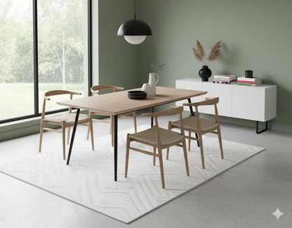 Contemporary White High-Low Pile Textured Area Rug – Modern Geometric Pattern Carpet