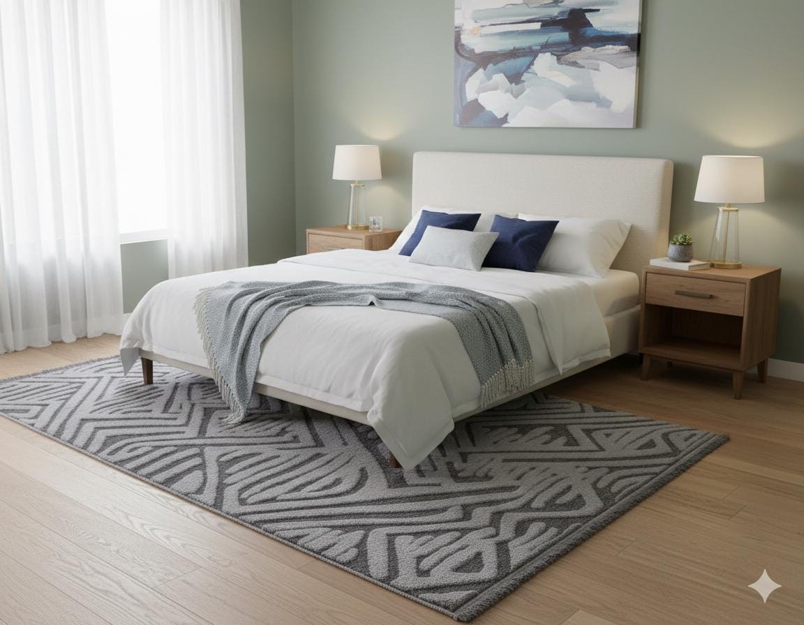 Contemporary Gray High-Low Pile Textured Area Rug – Modern Geometric Pattern Carpet