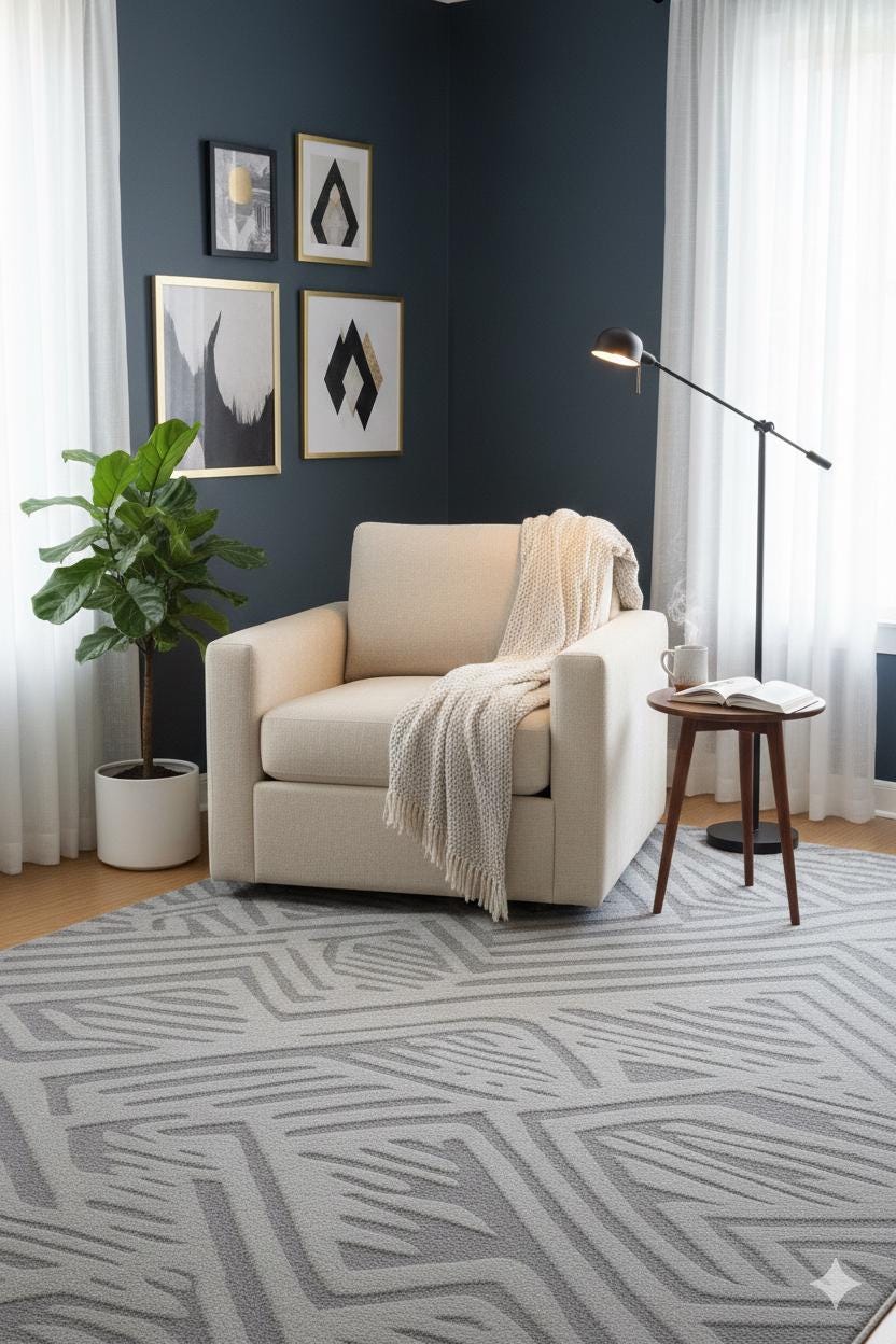 Contemporary Gray High-Low Pile Textured Area Rug – Modern Geometric Pattern Carpet