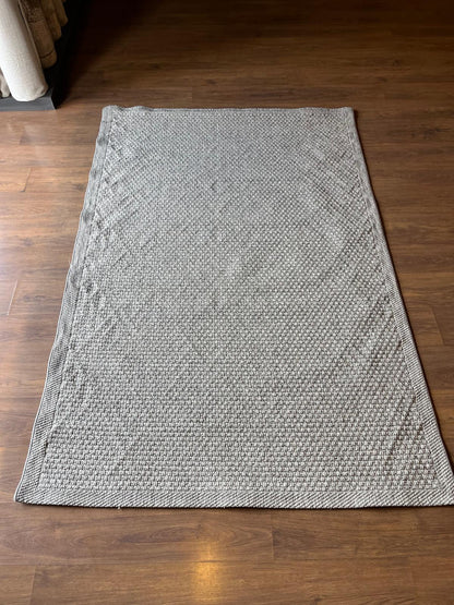 Modern Gray Jute Rug: Flatweave Outdoor/indoor carpet