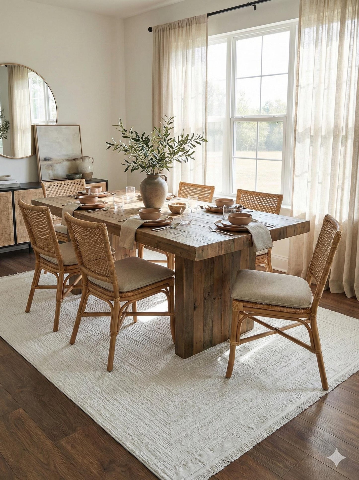 Modern White Texture Rug, 5x7 Cream Contemporary Area Carpet (160x230cm)