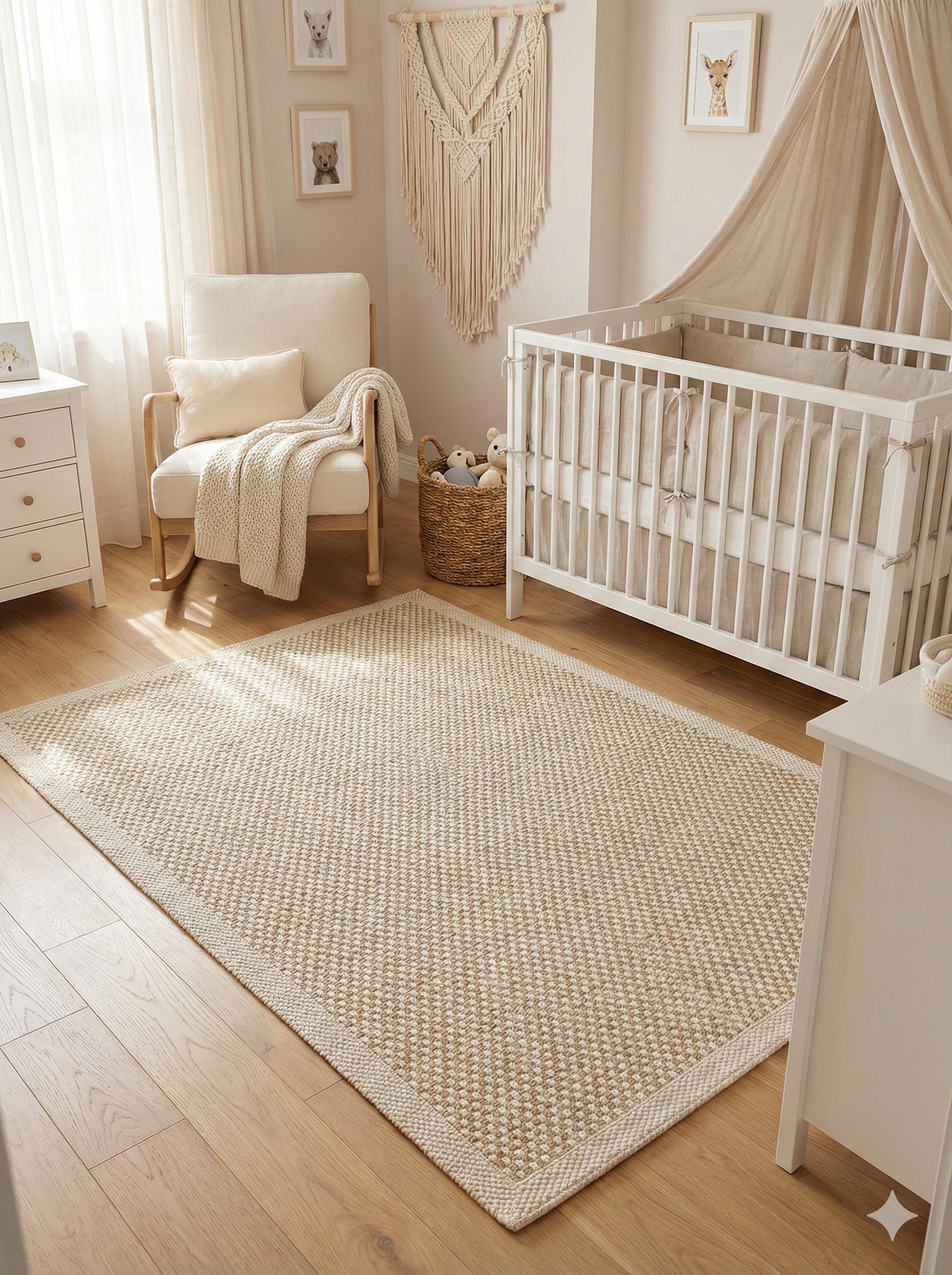 Modern Beige Jute Rug: Flatweave Outdoor/indoor carpet
