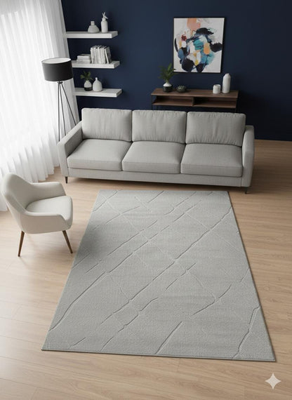 Plain Gray Area Rug: Minimalist Grey Carpet for Contemporary Living Spaces