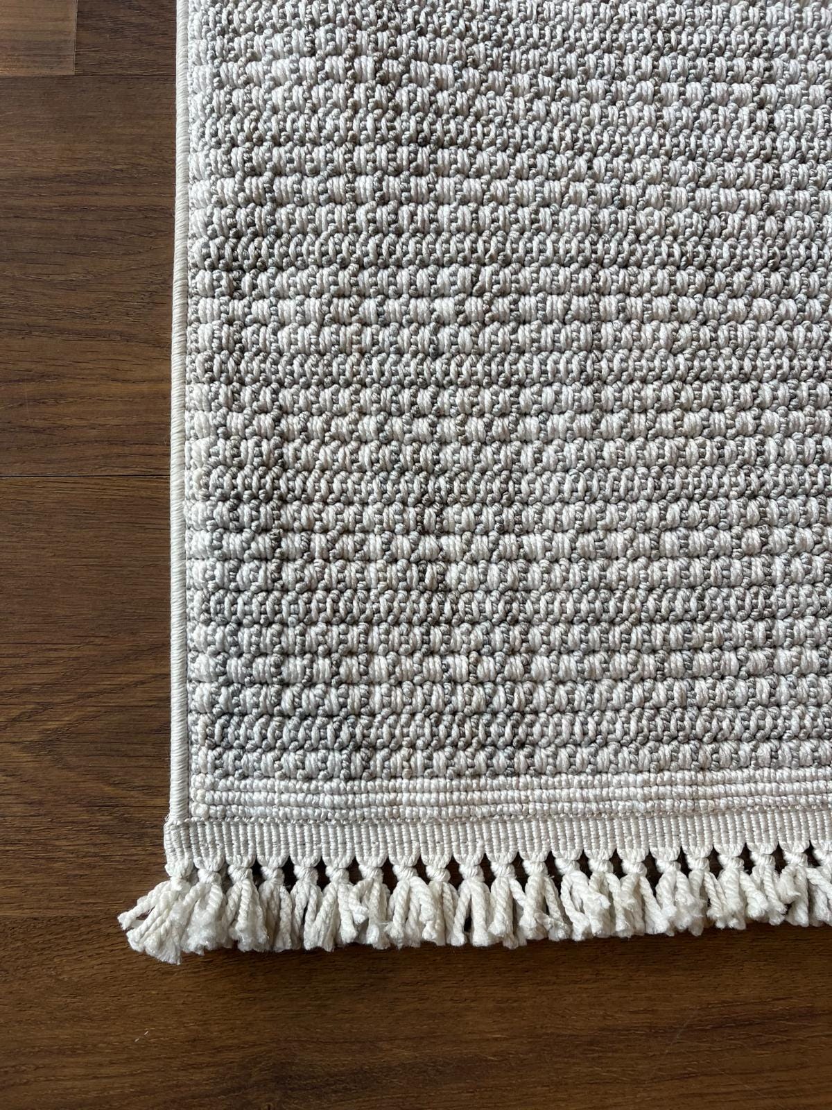 Modern Gray textured Rug: Flatweave Indoor carpet