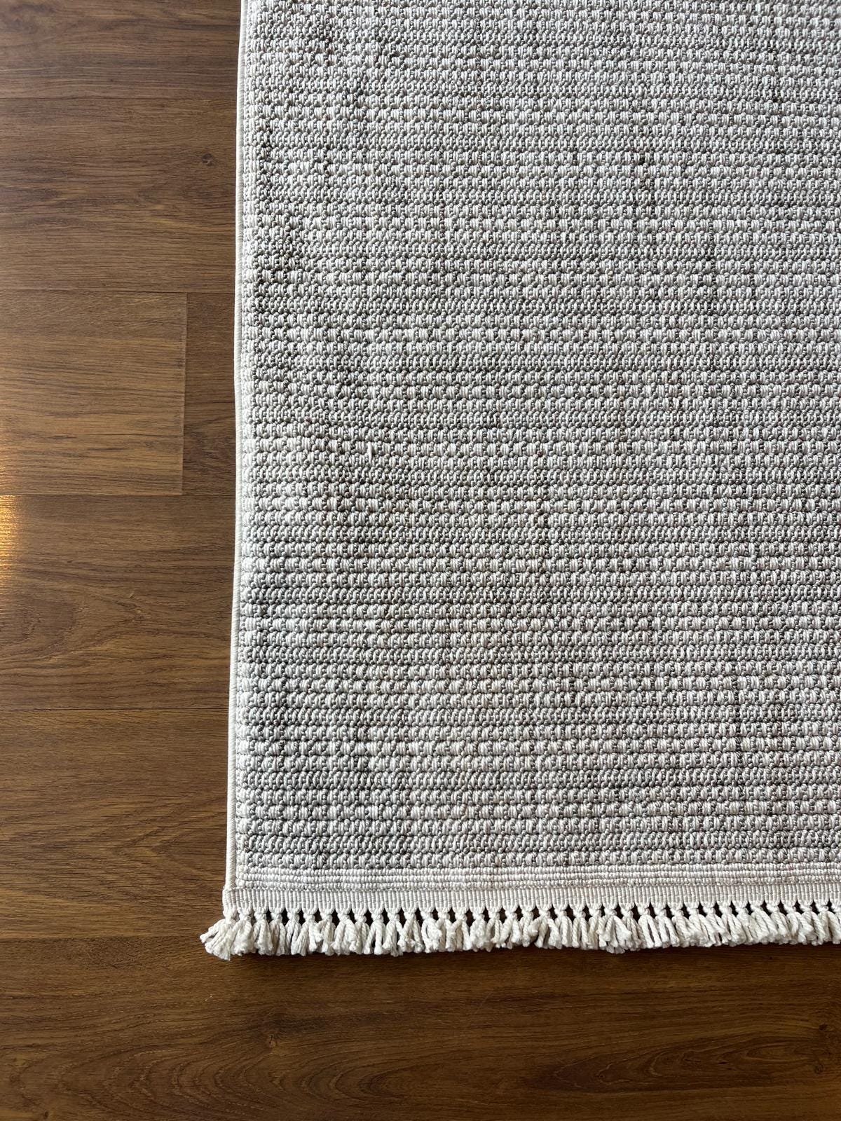 Modern Gray textured Rug: Flatweave Indoor carpet