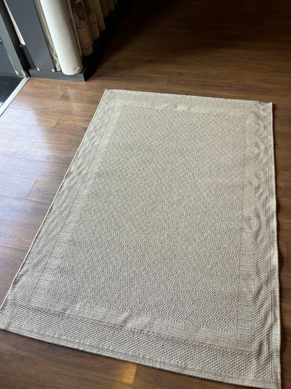Modern Gray textured wool Rug: Flatweave Indoor carpet