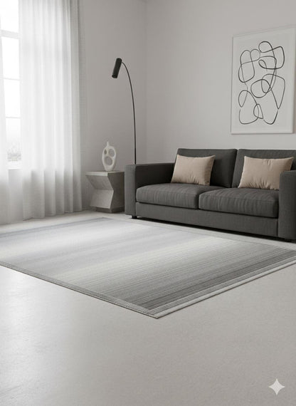 Modern Contemporary Area Rug, Grey Geometric 160x230cm Fine Quality Carpet for Living Room