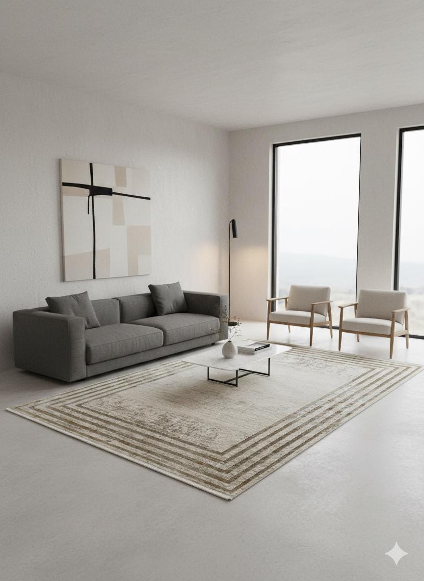 Modern Geometric Area Rug 160x230cm, Fine Contemporary Living Room Carpet